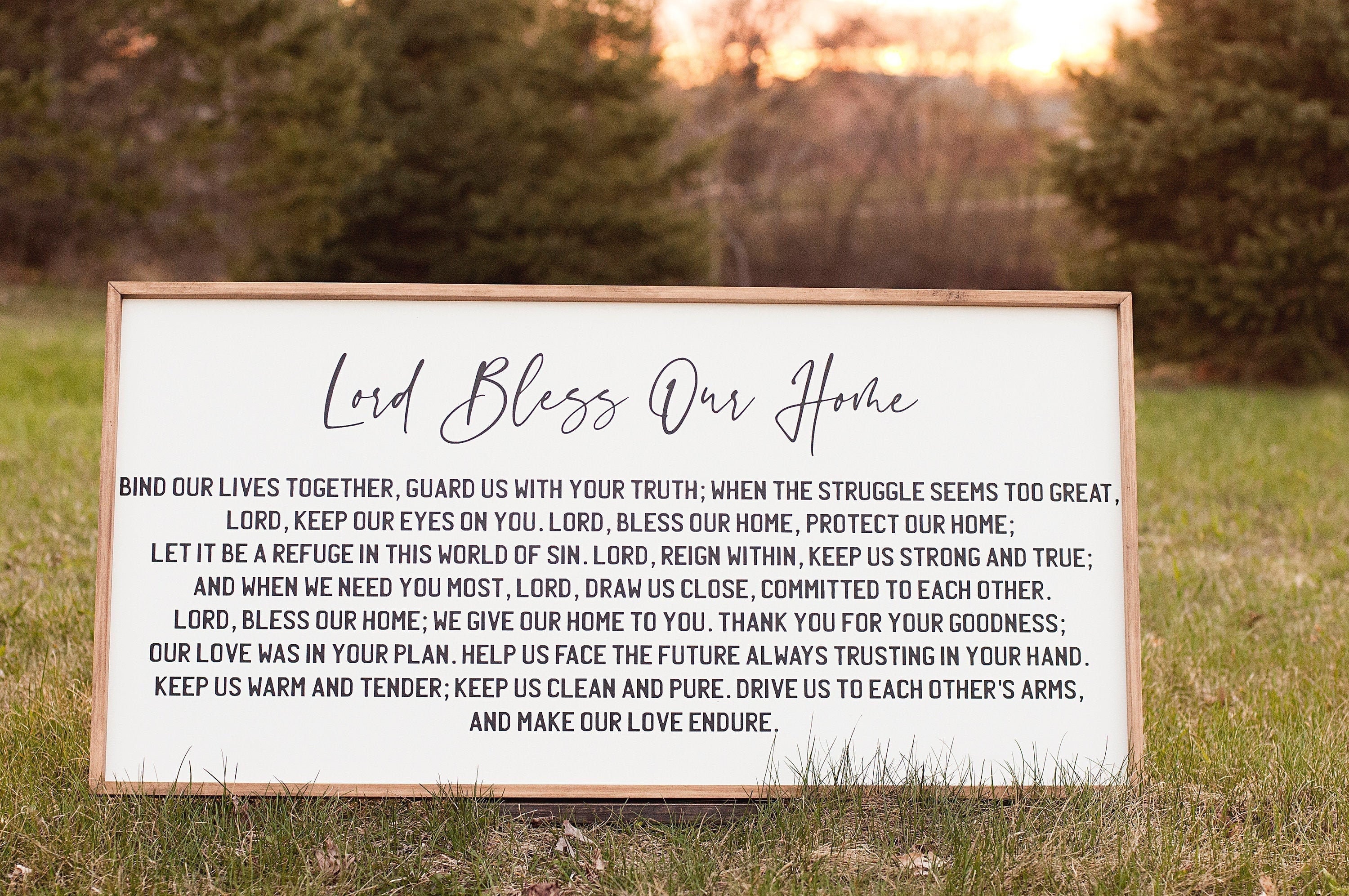 Señor bendice nuestro signo de casa signo de la sala de estar | Etsy