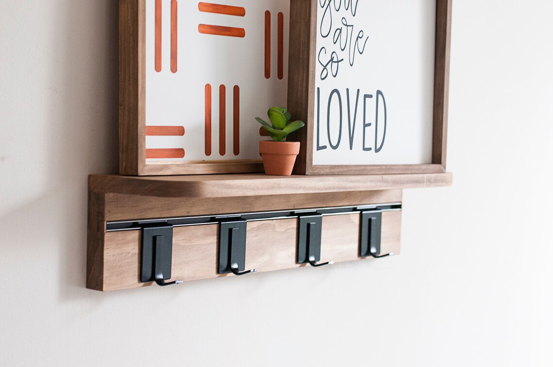 Floating Slat Wall Shelf Boho Nursery Shelves Etsy