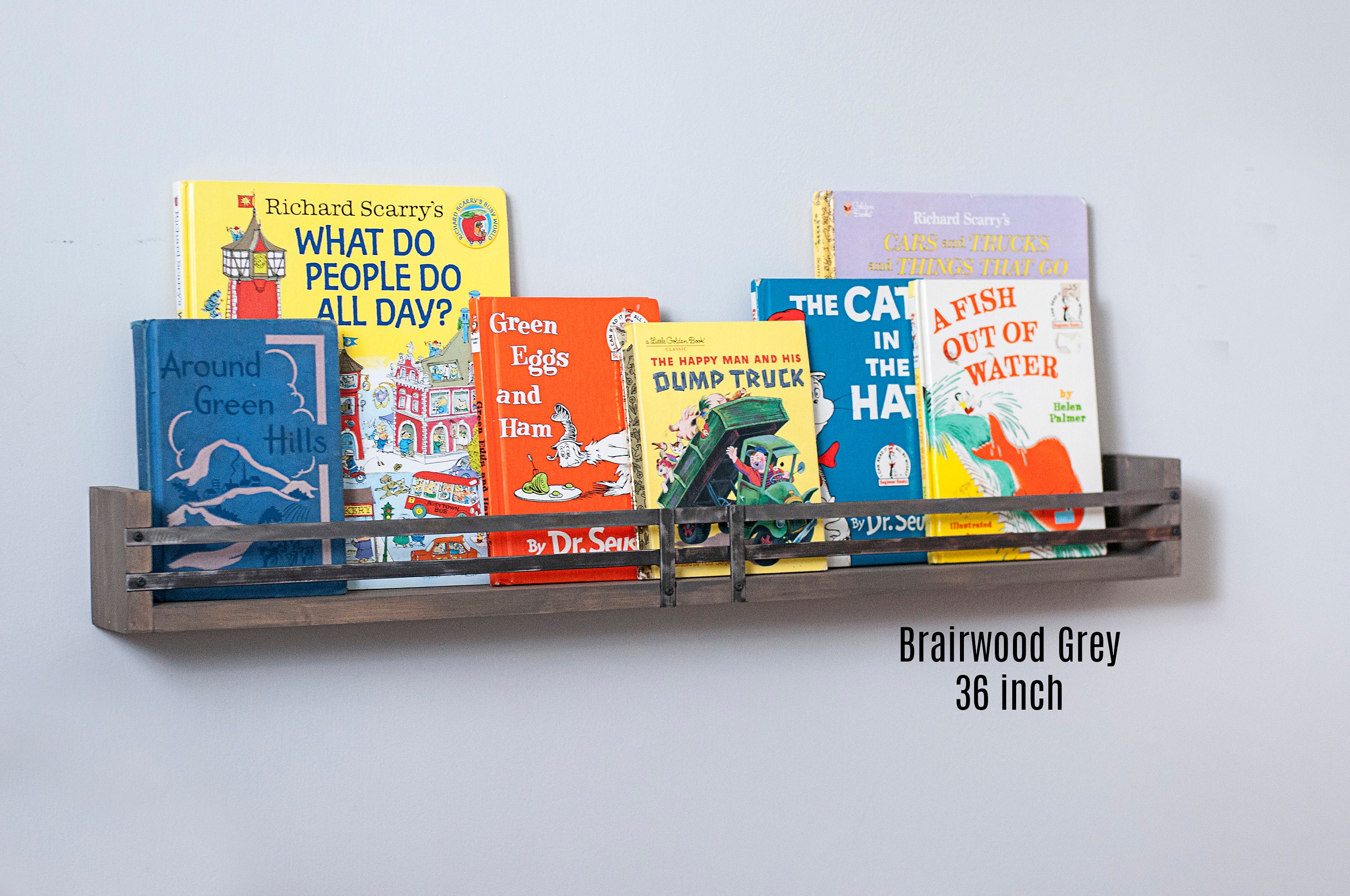 Book Display Shelves Bookshelf Set Book Ledge Picture Etsy