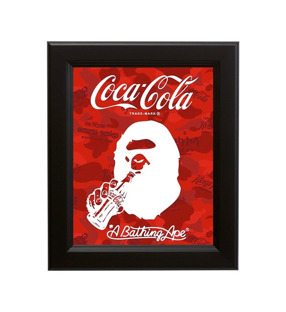 A Bathing Ape X Coca Cola Poster Or Art Print Hype Wall Art Etsy