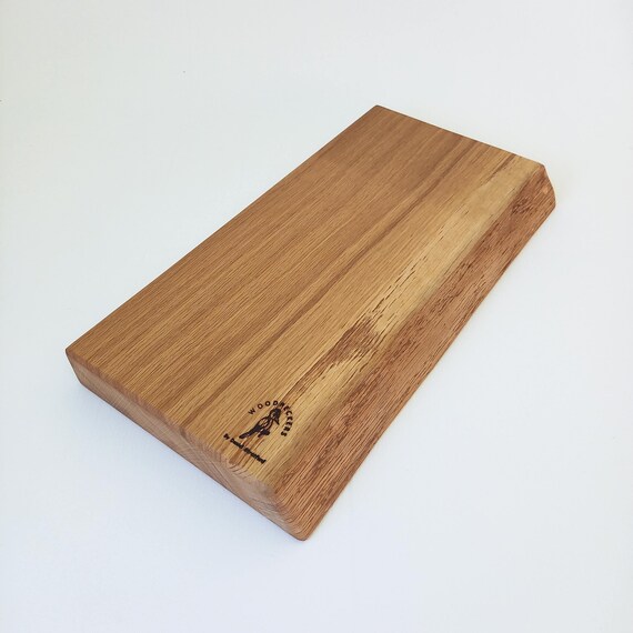 Natural hand crafted solid cherry live edge wood cutting board