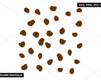 Chocolate Chips - Cookie, Cocao Beans, Vector Art, Instant Digital Download; Svg Cut Files, Png, Jpg, Ai, Printing, Cricut, Silhouette!