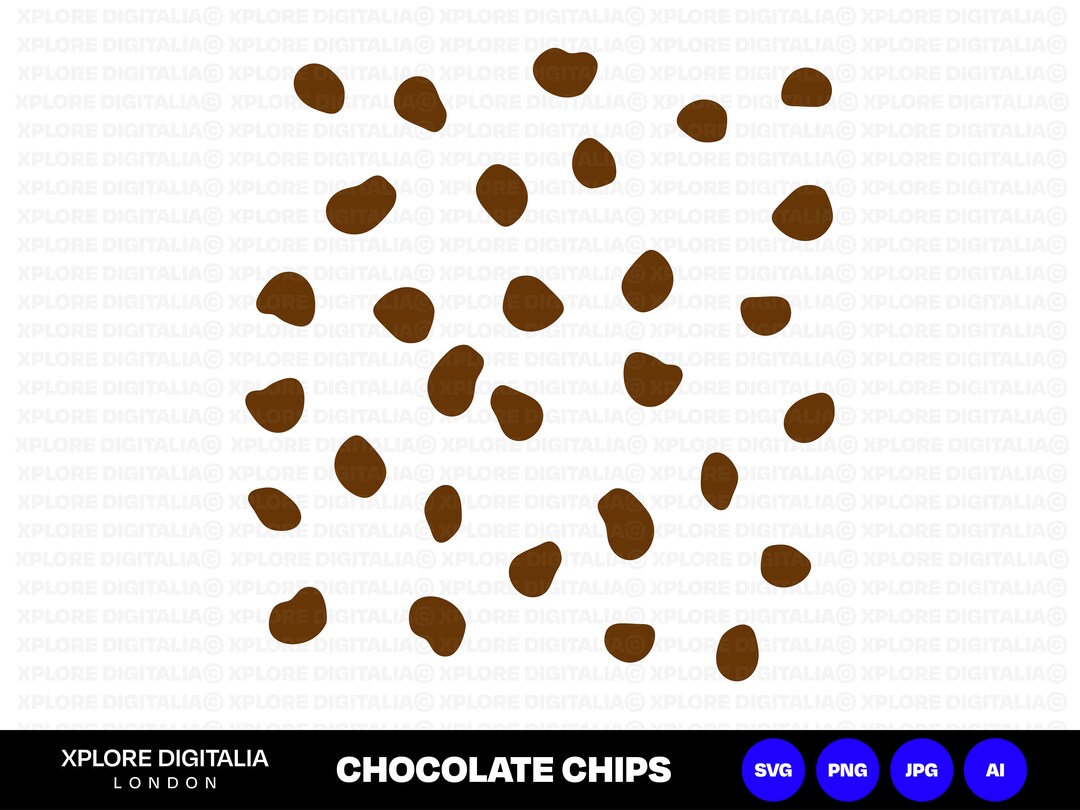 Chocolate Chips Vector Art Instant Digital Download SVG Etsy