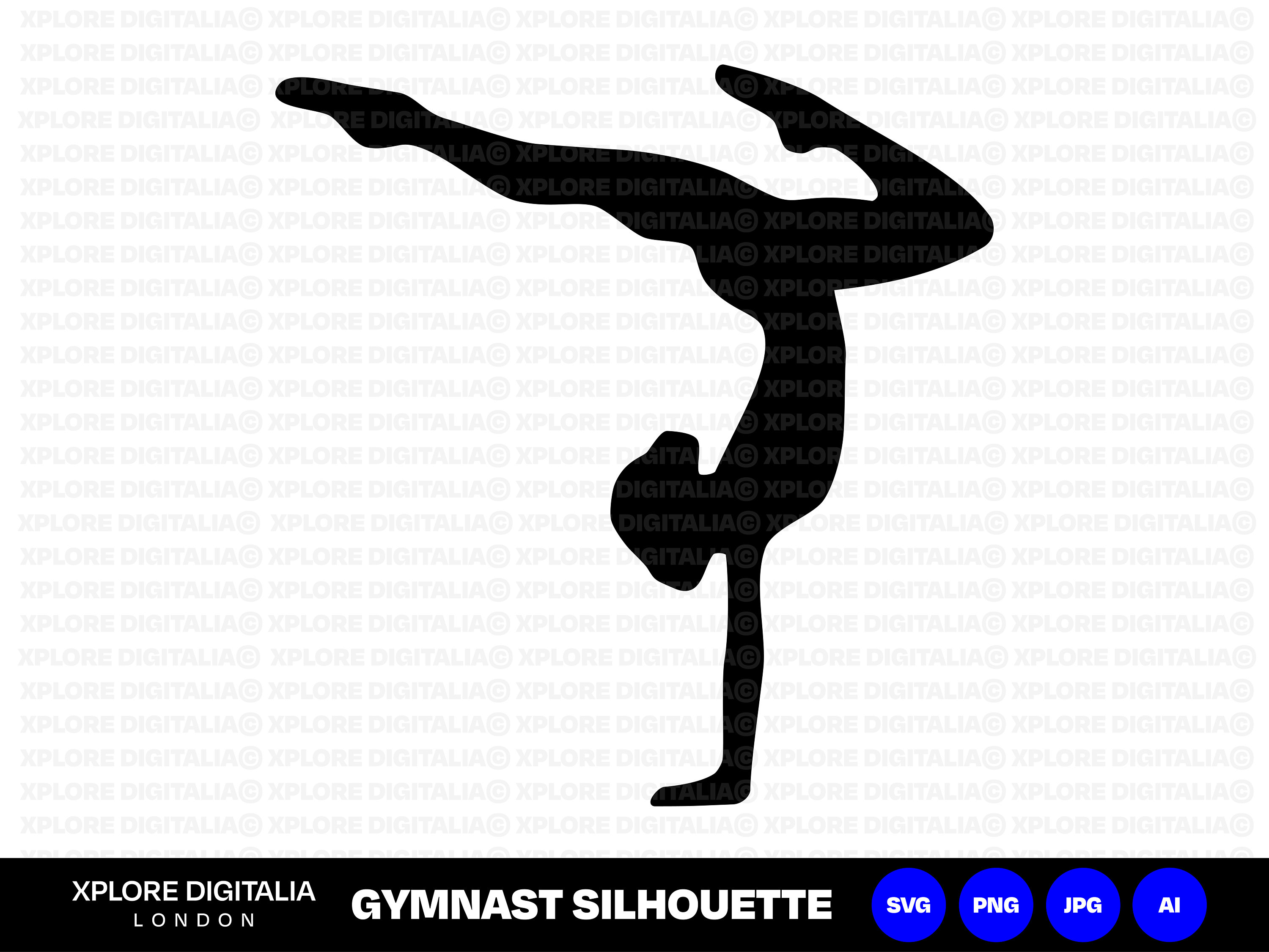 Gymnast Silhouette Vector Art Instant Digital Download SVG Etsy UK