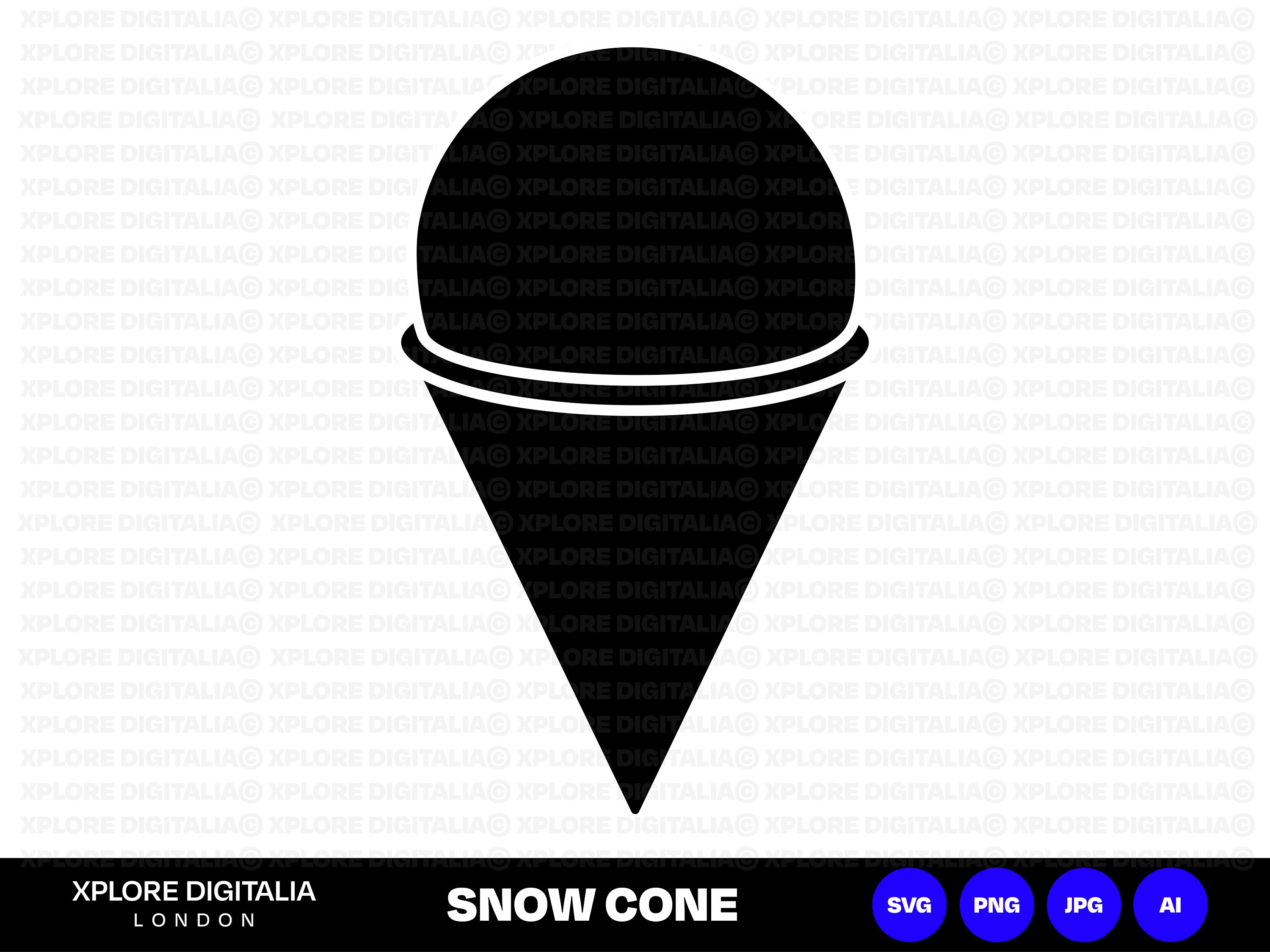 Snow Cone Vector Art Instant Digital Download SVG Cut Etsy