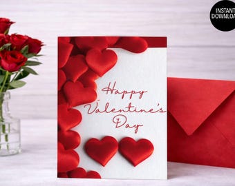 Valentine’s Day Printable Greeting Card – Instant Download