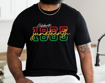 Celebre la camisa Juneteenth de 1865, la camisa afroamericana Juneteenth, la camisa Juneteenth, la camisa Juneteenth Vibes, la camisa Freedom, la camisa Black History