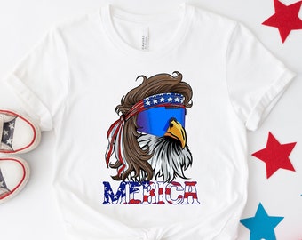 Eagle Merica Shirt, Merica Mullet Eagle Shirt, American Eagle, American Flag, 4th of July Shirt, Independence Day Tee, Shirt For 4th of July