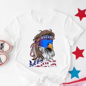 Eagle Merica Shirt, Merica Mullet Eagle Shirt, American Eagle, American Flag, 4th of July Shirt, Independence Day Tee, Shirt For 4th of July