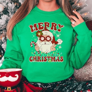 Merry Christmas Santa Sweatshirt, Merry Christmas Shirts, Christmas Shirts, Christmas Sweatshirt, Christmas Tree Shirt, Santa Claus Shirt