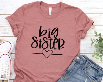 Big sister shirt, Big sis shirt, Big Sister Shirt, Little Sister Shirt, Sister Shirts Pregnancy Announcement, Baby Announcement Shirt