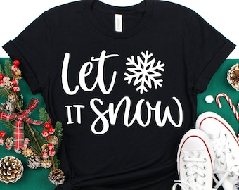 Merry Christmas Shirt Christmas Gift let it snow christmas family shirt,personalized gifts 90's unisex clothing best seller