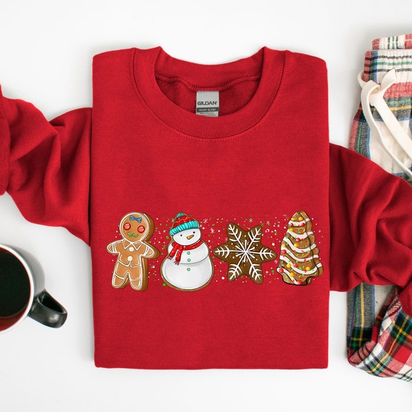 Christmas Gingerbread Cookie Sweatshirt, Gingerbread Sweatshirt, Christmas Cookie Shirt, Snowmen Shirt, Gingerbread Lover Sweatshirt