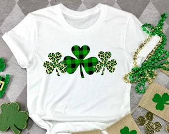 Shamrock Shirt, St Patricks Day Shirt, Irish Gifts , Clover Shirt, Shamrock Shirt, Leopard Shamrock, Lucky Shirt, Irish Day Shirt