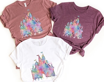 Disney Castle Shirt, Disney Vacation Shirt, Disney Trip Shirt, Disney Family Shirt, Family Vacation Shirt, Disney Watercolor Castle, Disney