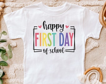 Happy First Day Of School Shirt | Hello First Grade Shirt, Back To School Shirt, 1st Grade Student Shirt,First Grade Girls & Boys