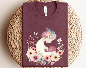 Breastfeeding Mothers Day Shirt, New Mama Shirt, Flowered Mama Shirt, Mama Sweatshirt, Mothers day Sweatshirt, Gift For Mothers Day, Mom Tee