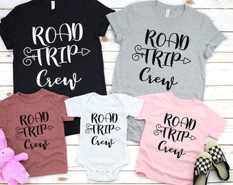 Road Trip Crew Shirt, Family Vacation Shirt, Traveling Shirts, Girl's Trip Shirts, Bachelorette Road Trip Shirts - Birthday Trip Tees-Tee