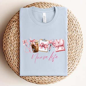 Nurse Life Shirt, Nurse Coquette Sweatshirt, Nurse Stethoscope Bow Shirt, Nurse Coffee Shirt, Leopard Nurse Shirt, Registered Nurse Shirt