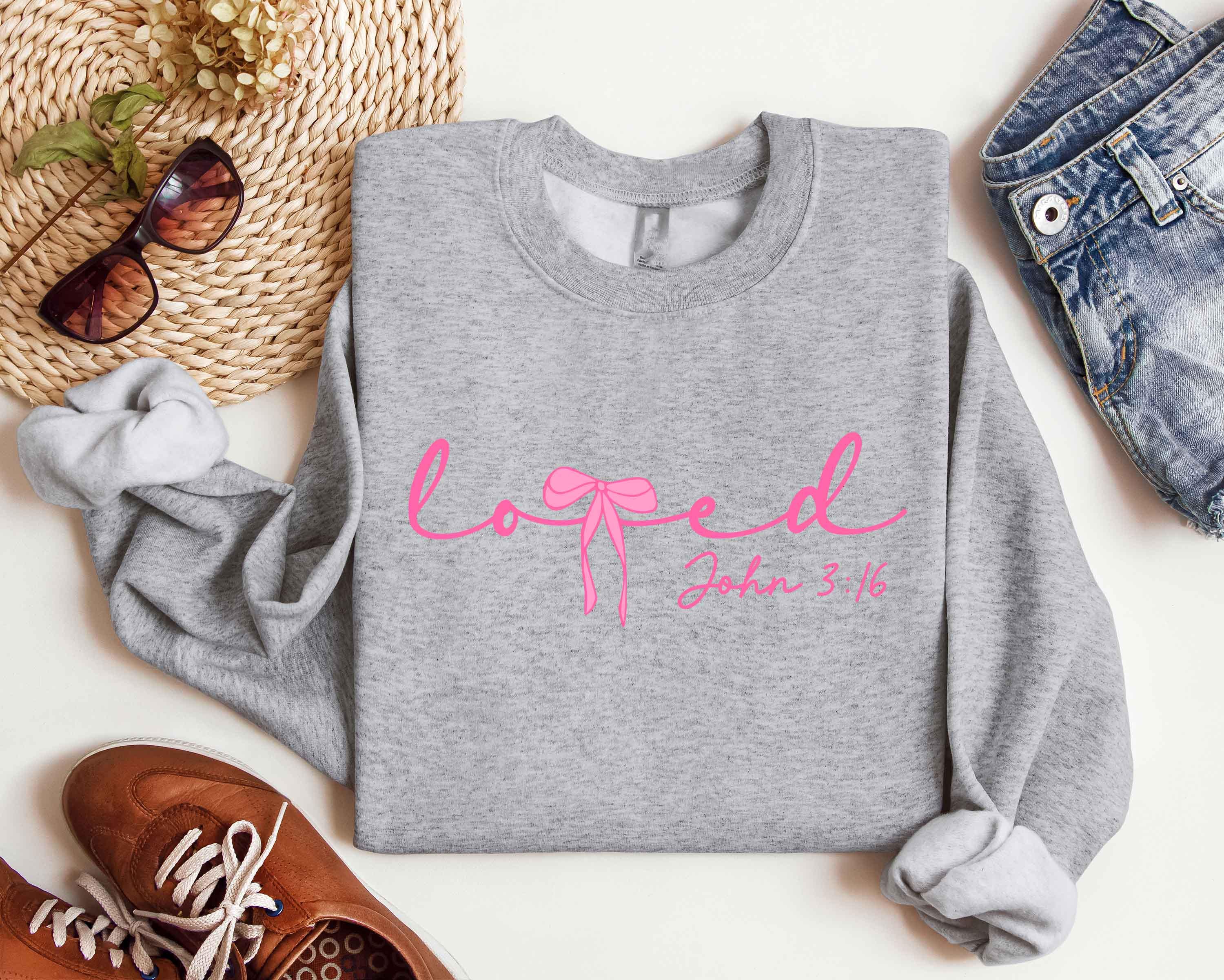 Love Like Jesus Sweatshirt, Jesus Is My Valentine Shirt, I&#39;m Loved John 3:16 Shirt, Valentines Day Shirt, Religious Valentine Day Shirt