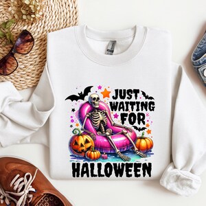 Just Waiting For Halloween Shirt, Summerween Shirt, Halloween Shirt, Funny Halloween Shirt, Halloween Party Shirt, Summer Halloween Shirt image 4