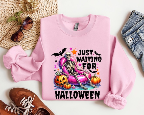 Just Waiting For Halloween Shirt, Summerween Shirt, Halloween Shirt, Funny Halloween Shirt, Halloween Party Shirt, Summer Halloween Shirt