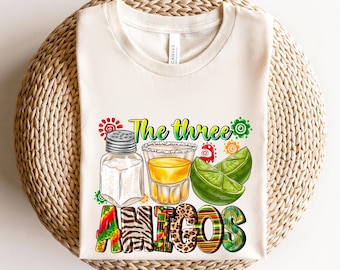 The Three Amigos Shirt, Lime Salt Tequila Shirt, Cinco De Mayo Shirt, Mexican Gift, Drinking Shirt, Funny Tequila Tee, Tequila Lover Shirts