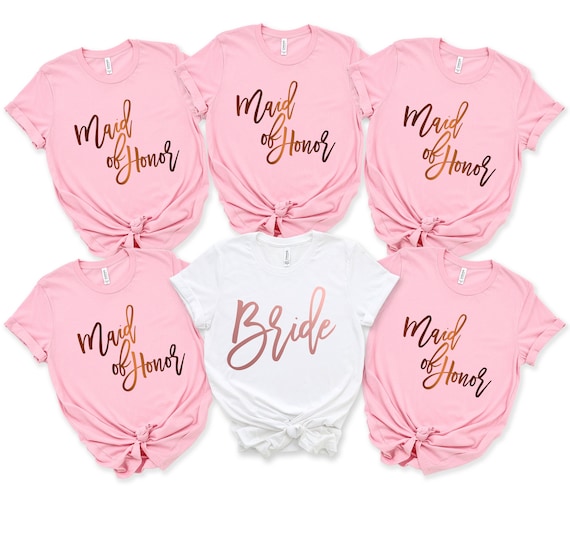 Bride And Bridesmaid Shirts, Maid of Honor Shirt, Matron of Honor Shirt, Bachelorette Party Shirt, Bridesmaid Shirt, Bridal Shower Party