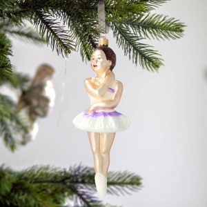 Ornamento ballerina di fiori in vetro
