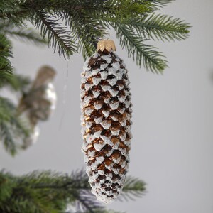 Glass Christmas Tree Cone Traditional Ornament Handmade Vintage ornament Holiday decoration