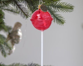 Glass Lollipop Glass Christmas Ornament Handmade decoration
