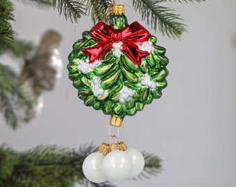 ヤドリギのパーソナライズされたクリスマスリース - Etsy 日本