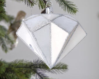 Glass Handmade Geometrical Diamond Love ornament Christmas Handmade Ornament