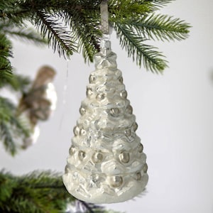 Glass Big Elegant Christmas Tree with gifts Handmade Ornament