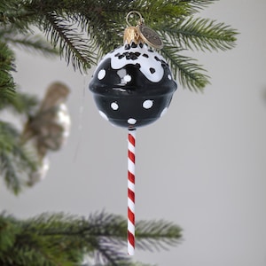 Glas Lollipop mit Streuseln Glas Weihnachtsschmuck Handarbeit Dekoration