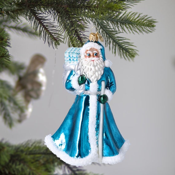 Blue father christmas figure Clearance