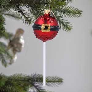 Glass Santa Claus Lollipop Glass Christmas Ornament Handmade decoration