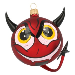 Glass Little Monster Devil's Cub free blown glass Halloween decoration hand made bauble