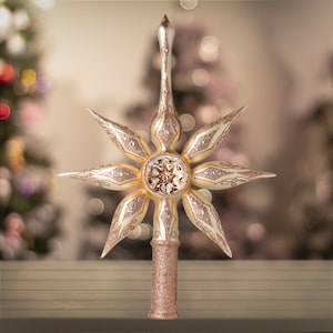 Glass Giant Star Handmade Vintage Tree top free blown Tree topper