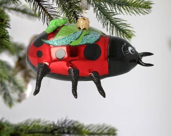 ガラス手作りラブリービー無料吹きガラスクリスマスツリーオーナメント