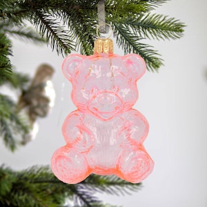 Glass Jelly Gummy Bear Glass Christmas Ornament Handmade decoration