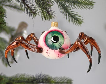 Glass Eyeball Spider Free Blown Glass Halloween Decoration | Etsy