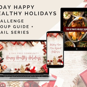 5 Day Happy HEALTHY Holidays Challenge Group Guide & Email Workflow Series | Christmas Free Group | Health Fitness Content | BODi Coach