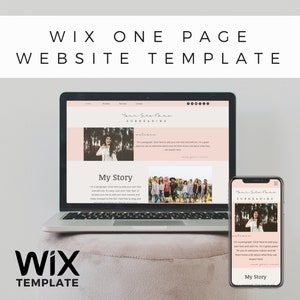 WIX Template One Page Website Wellness Business Influencer Wix Website Template Peach Simple Template Beachbody BODi image 1