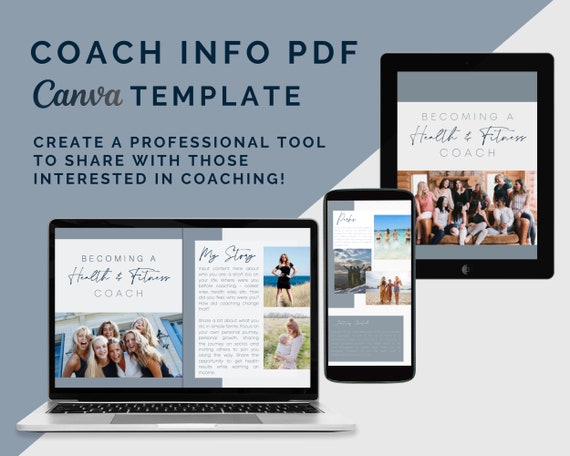 Coach Info PDF Canva Template | Fully Editable What is Coaching | Coach Sneak Peak | Coach Info Guide | Beachbody Coach | DFY Content