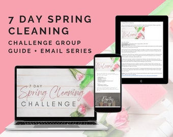 7 Day SPRING CLEANING Challenge Group Guide & Workflow Email Workflow Series | Coach Free Group | BODi Coach Template | DFY | Declutter