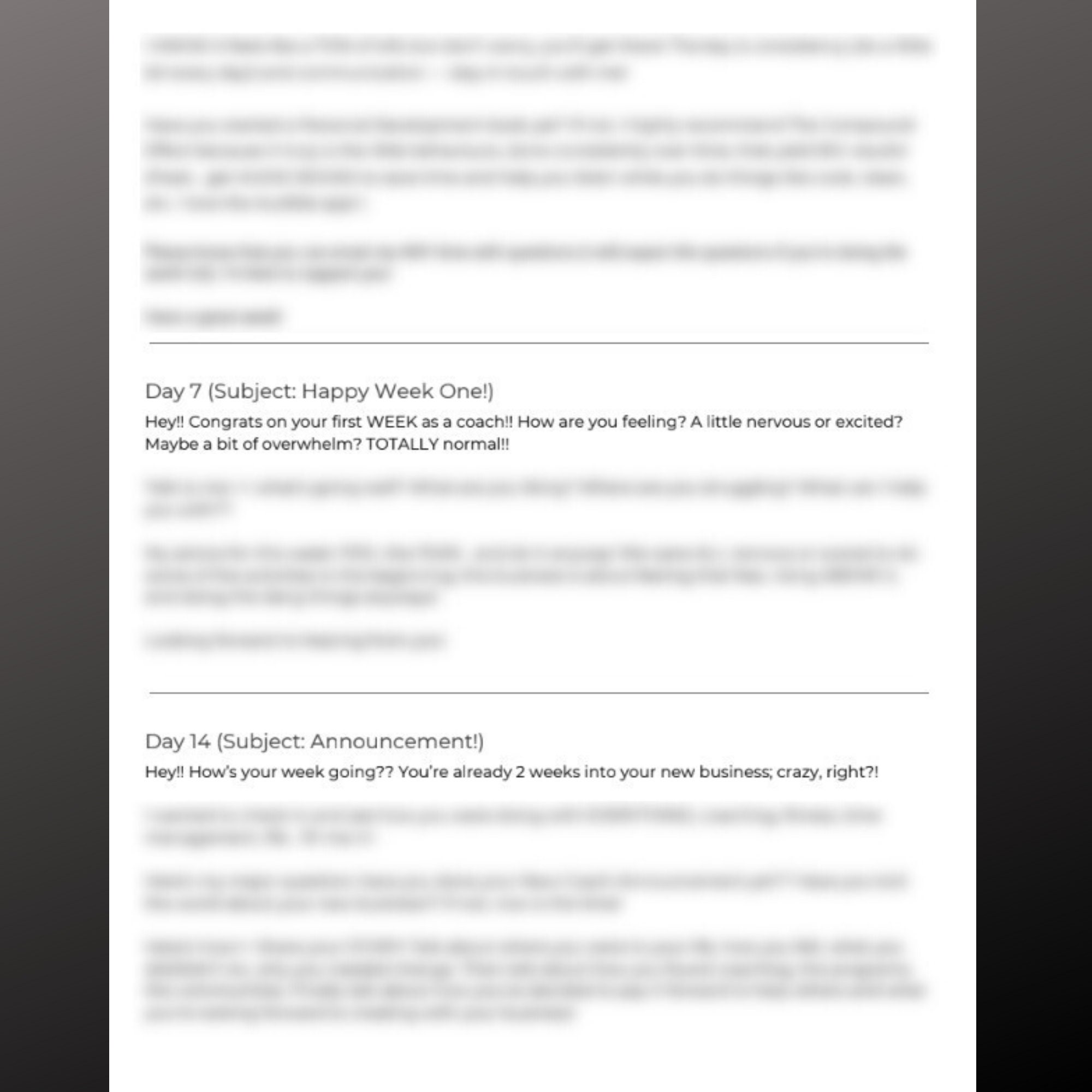 Life Coaching Email Template Life Coaching Email Template