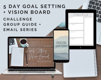 5 Day Goal Setting & Vision Board Challenge Group Guide | Email Workflow Series | Vision Board Free Group | Goal Setting | BODi Coach | DFY