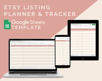 Etsy Listing Planner & Tracker | Profit Tracker | Etsy Shop Tools | Etsy Sellers | Product Planner | Google Sheets Template