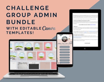 Challenge Group Admin Bundle with Editable Canva Graphic Templates | Health & Fitness Beachbody Coach | Challenge Group | Beachbody | BODi